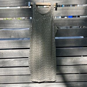 Hollister Beige sequined bodycon mini dress Size xs